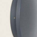 Applique murale aluminium anthracite finition mate, forme ronde pour éclairage extérieur mural