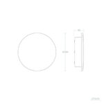 Applique murale ronde 230 mm, profil plat 55 mm d'épaisseur, montage en saillie