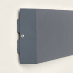 Applique murale rectangulaire anthracite en aluminium, finition mate, pose murale