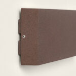 Applique murale aluminium finition rouille rectangulaire fixation murale