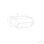 Applique murale LED rectangulaire à face inclinée pour montage mural extérieur