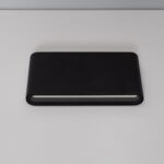 Applique murale rectangulaire noire mate avec ouverture lumineuse inférieure