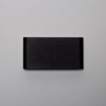 Applique murale rectangulaire noire mate, surface plate et bords arrondis