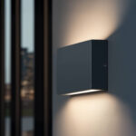 Applique murale anthracite en aluminium rectangulaire éclairage haut et bas LED