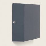 Applique murale rectangulaire anthracite en aluminium finition mate éclairage double face