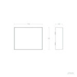 Applique murale rectangulaire profil, dimensions 116×81×32 mm pour montage mural compact