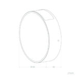 Applique murale ronde LED extérieure en aluminium blanc avec diffuseur circulaire plat