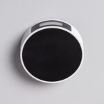 Applique murale ronde blanche avec centre noir en aluminium, pour extérieur