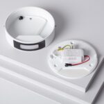 Applique murale LED, boîtier circulaire blanc avec driver et câblage pour montage mural extérieur