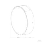 Applique murale ronde noire en aluminium pour extérieur LED