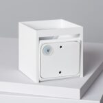 Applique murale carrée blanche en aluminium, double face pour éclairage extérieur