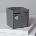 Applique murale carrée grise en aluminium double face