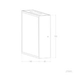 Applique murale rectangulaire en aluminium gris pour extérieur