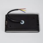 Applique murale LED noire en aluminium rectangulaire avec diffuseur et câble d'alimentation apparent