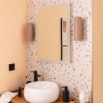 Applique murale cylindrique beige mate, éclairage haut et bas pour fixation murale en intérieur