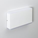 Applique murale rectangulaire blanche LED diffusion haut et bas, finition mate