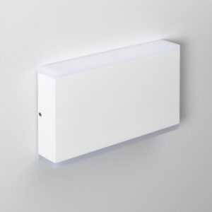 Applique murale rectangulaire blanche LED diffusion haut et bas, finition mate