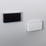 Applique murale rectangulaire noire et blanche à fixation apparente
