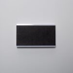 Applique murale rectangulaire noire à bords argentés finition mate