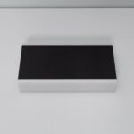Applique murale LED rectangulaire noire avec diffuseur blanc