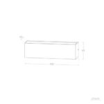 Applique murale rectangulaire 230×65×85 mm, simple bloc mural pour éclairage extérieur