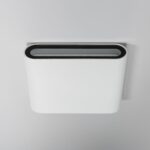 Applique murale LED blanche carrée avec ouverture ovale noire