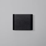 Applique murale noire carrée finition mate, double face pour éclairage haut et bas, montage mural