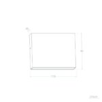 Applique murale carrée profil compact 115×90×30 mm à fixer au mur