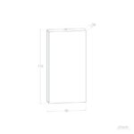 Applique murale rectangulaire blanche, fixation murale, profil étroit, surface lisse