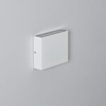 Applique murale carrée blanche double face, fixation murale, finition mate