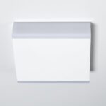 Applique murale carrée blanche LED à double éclairage haut et bas, finition mate