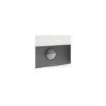 Applique murale extérieure rectangulaire bicolore avec LED circulaire encastrée