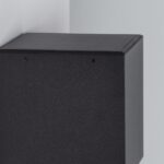 Applique murale rectangulaire noire finition mate pour extérieur