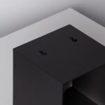 Applique murale extérieure noire rectangulaire en métal, fixation murale à deux trous pour vis