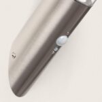 Applique murale aluminium brossé argenté allongée avec détecteur de mouvement