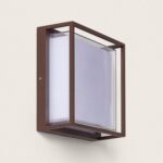 Applique murale extérieur LED à double diffuseur sélectionnable Arelien 20 W en aluminium CCT Sélectionnable Rouille