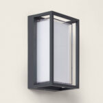 Applique murale extérieur LED à double diffuseur sélectionnable Calysta 12 W en aluminium CCT Sélectionnable Anthracite