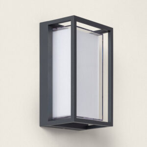 Applique murale extérieur LED à double diffuseur sélectionnable Calysta 12 W en aluminium CCT Sélectionnable Anthracite