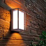 Applique murale rectangulaire anthracite en aluminium, diffusion lumineuse montante et descendante