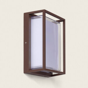 Applique murale extérieur LED à double diffuseur sélectionnable Calysta 12 W en aluminium CCT Sélectionnable Rouille