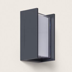 Applique murale extérieur LED à double diffuseur sélectionnable Lysandra 12 W en aluminium CCT Sélectionnable Anthracite