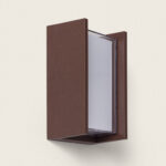 Applique murale extérieur LED à double diffuseur sélectionnable Lysandra 12 W en aluminium CCT Sélectionnable Rouille