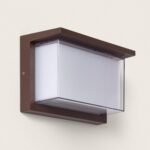 Applique murale extérieur LED à double diffuseur sélectionnable Valorian 12 W en aluminium CCT Sélectionnable Rouille