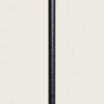 Balise sur pied noire mât cylindrique en métal à finition mate