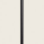 Balise extérieure noire cylindrique, finition texturée, montage en saillie