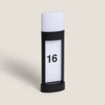 Balise Extérieure LE 10W en Saillie sur Pied 50cm Aluminium pour Numérotation Domicile Mulhan