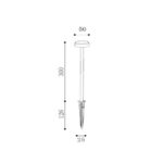 Balise extérieure à piquet 30 cm, tige cylindrique et pointe d'ancrage