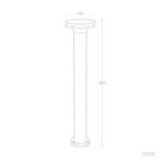 Balise extérieure sur pied cylindrique 80 cm, tête ronde diamètre 150 mm