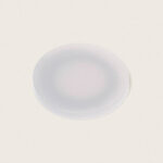 Balise encastrable ronde blanche LED 2W, finition mate, installation au sol pour éclairage extérieur