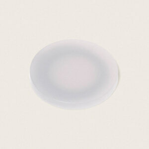 Balise encastrable ronde blanche LED 2W, finition mate, installation au sol pour éclairage extérieur